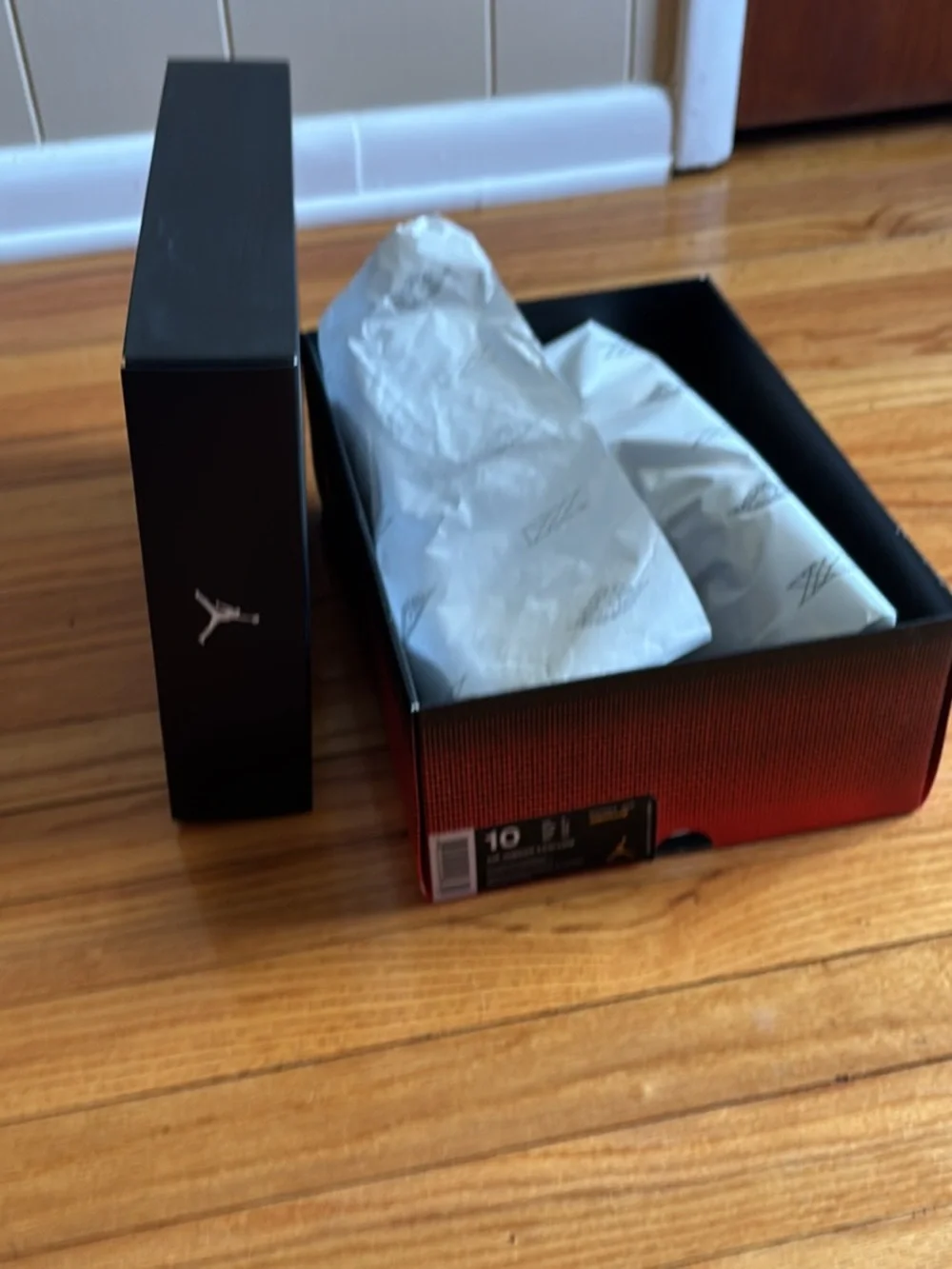 New in Original Box Nike Men's Navy and Yellow Athletic Basketball Shoes